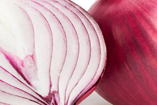 red onions isolated